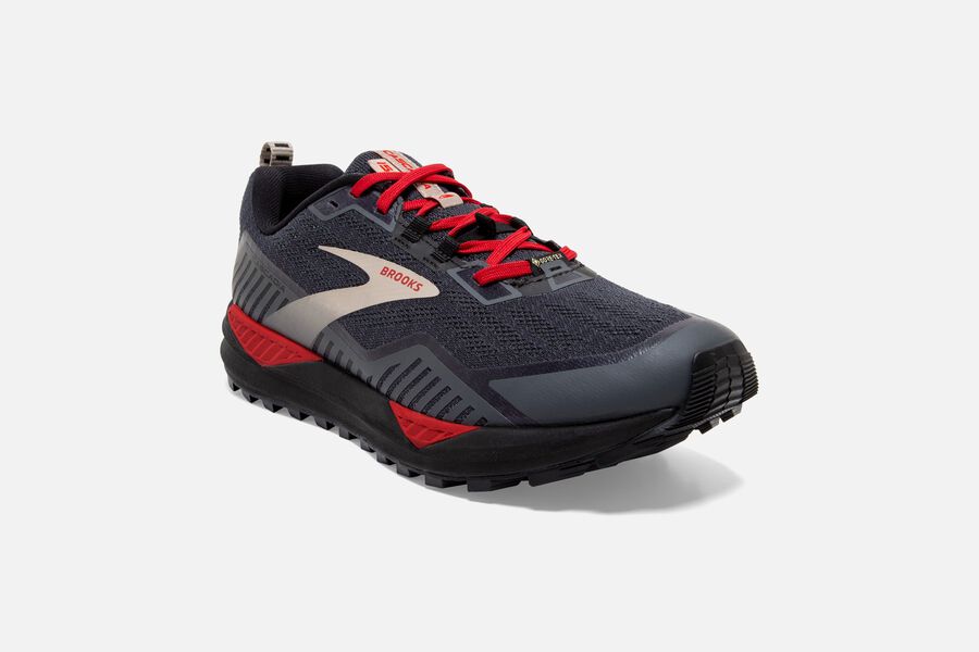 Brooks Cascadia 15 GTX Trail Running Shoes Mens - Black/Red - UECYS-9210